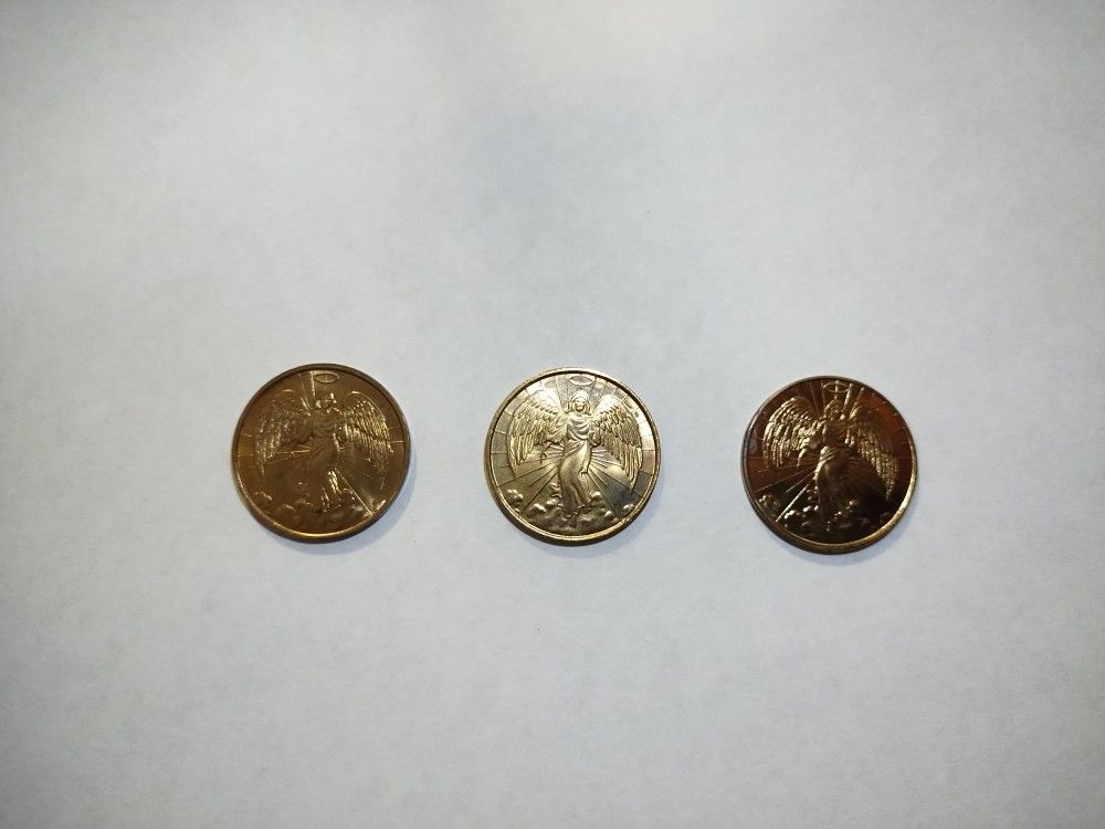 Vintage Guardian Angel Coins (Set Of 3)