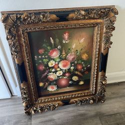 Victorian Oil Painting 34”H x 30”W x 4”D in Good Condition $120 Firm on Price