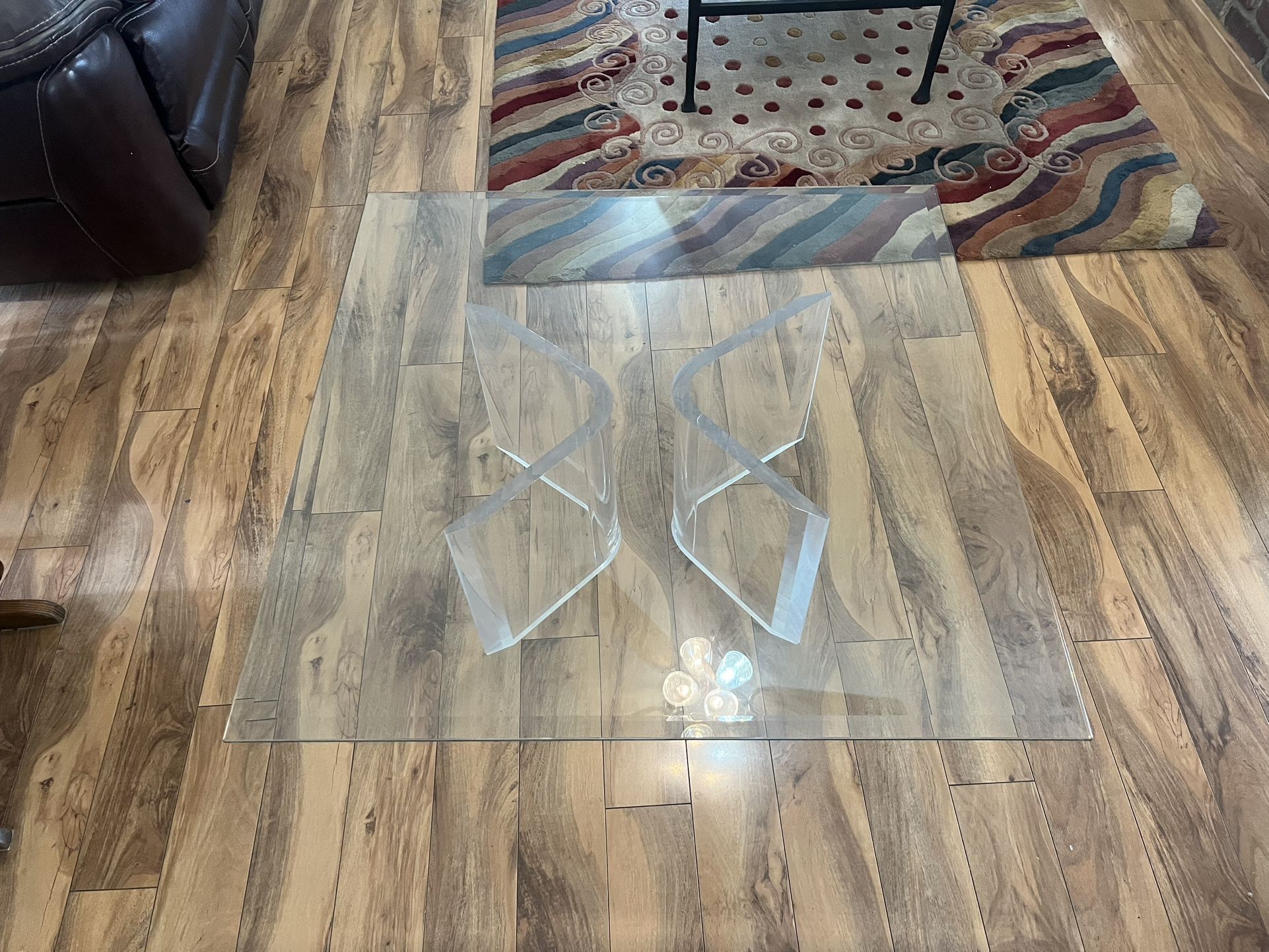 Free- Glass Coffee Table 38 1/2“ X 38 1/2“ X 14 1/2“