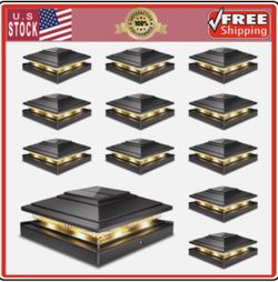 Jofios 12Pack Solar Post Cap Lights Waterproof for 4x4 5x5 6x6 Fence Deck Posts