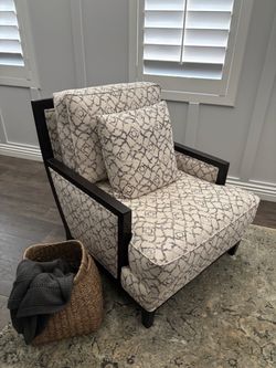 Upholstered Accent Chairs with Wood Frame
