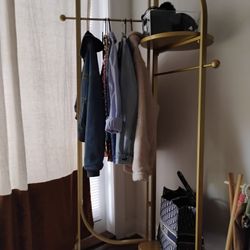 Beautiful Gold Colored Clothing Rack