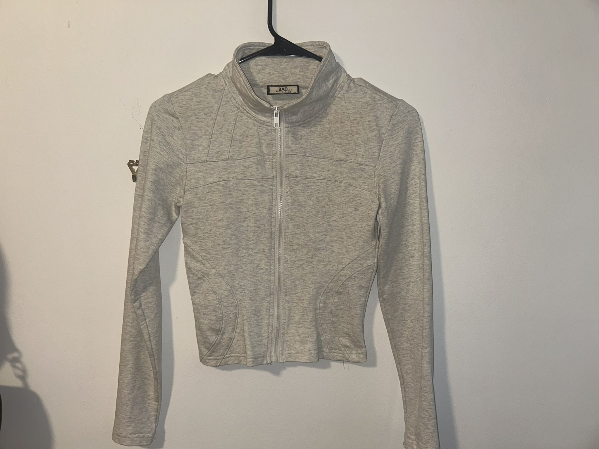 Light gray Zip Up Sweater