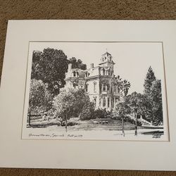 Vintage George Mathis Print - CA Governor’s Mansion, Sacramento