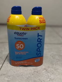 Equate Sport Sunscreen SPF 50 Spray Twin Pack
