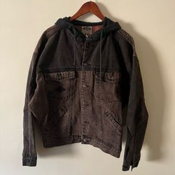 Jordache 90s vintage (No Exit) hooded denim jacket