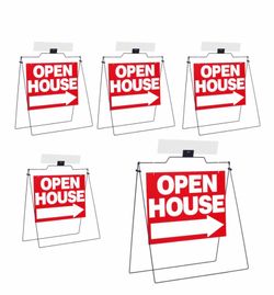Open house. Five signs.