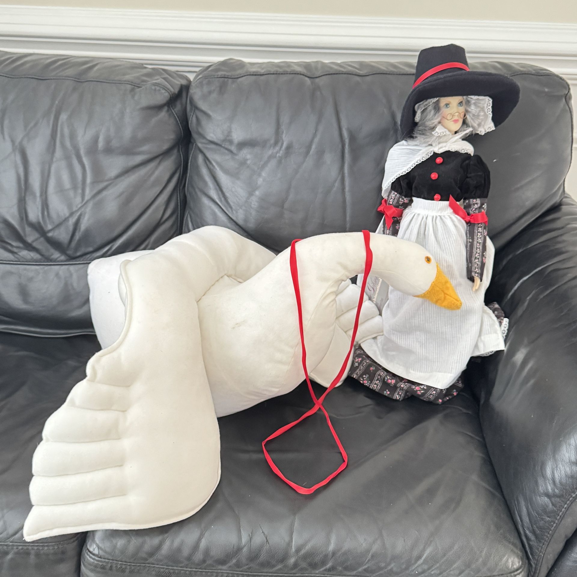 Doll and Goose Toy Set