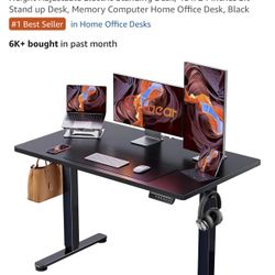 48” Electric Standing Desk (ErGear) – Height Adjustable – Black