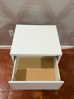 IKEA White Nightstand with Single Drawer