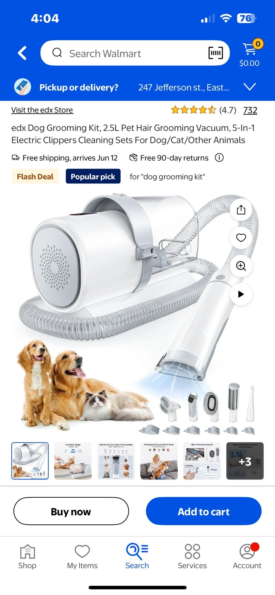 Vacuum Pet Groomer