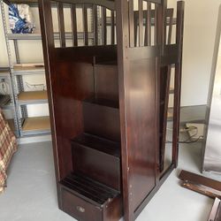 Bunkbed With Staircase And Shelving And Drawer Storage