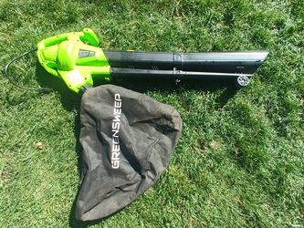 Greensweep Electric Blower Vacuum w Bag 120V 60HZ 170mph