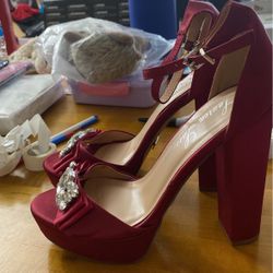 Red heels size 8 