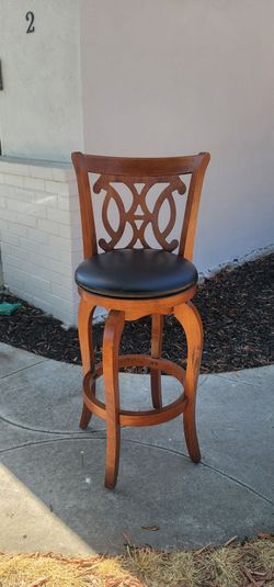 Wooden Swivel Stool