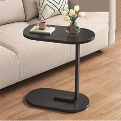 C shaped side table - black