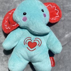 Fisher Price BLUE ELEPHANT Calming Vibrations Soother Plush Tested Working Works