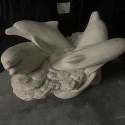 Beautiful Dolphin coffee table base or sculpture porcelain
