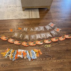 1st Birthday Pumpkin Theme Lot