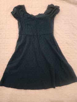Girls dark green dress
