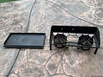 CAMP CHEF DOUBLE BURNER AND GRIDDLE