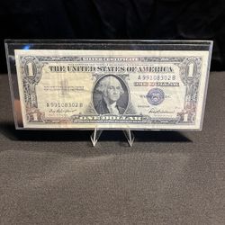 Series 1957 Last Year Of Production Collectible One Dollar United States Of America, Silver Certificate,