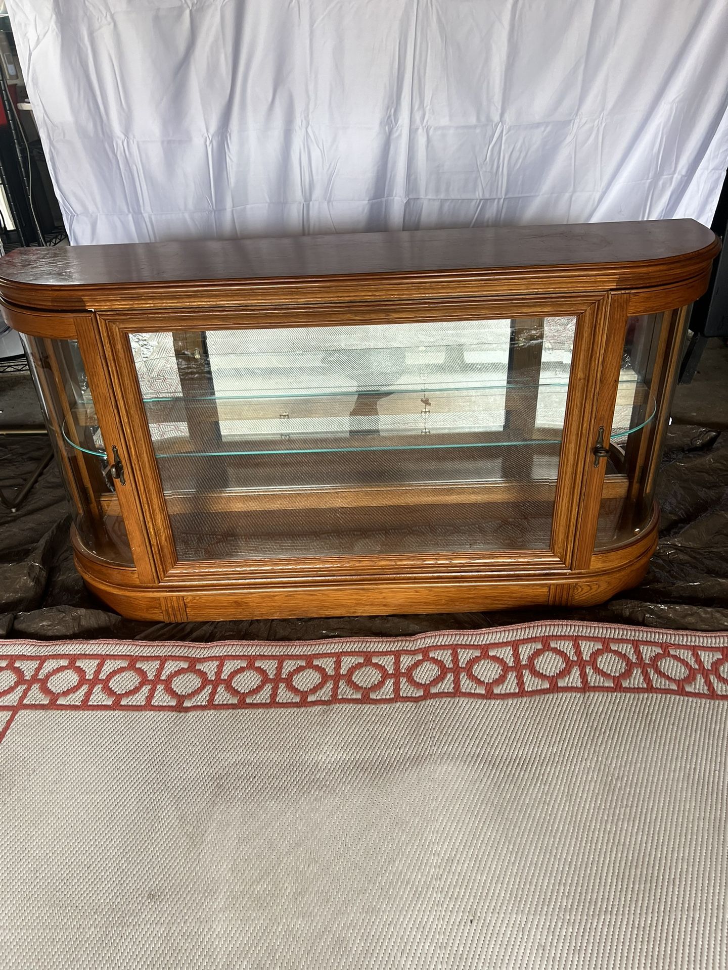 Vintage Solid Wood Display Cabinet