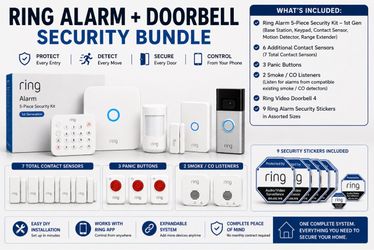 Ring Alarm + Doorbell Security Bundle