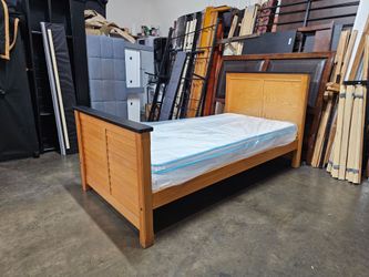 Twin bed and mattress