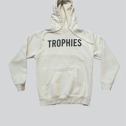 Trophies vintage cream off while hoodie sweatshirt Size Medium 