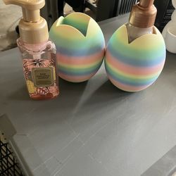 Rainbow Easter, Egg Bath And Body Soap Holders