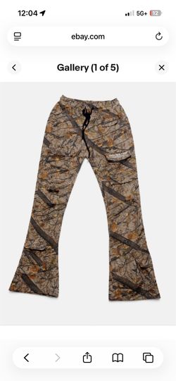 Camo Cargo Pants Mens Medium Hunting Tactical Tree Pattern Streetwear Outdoor