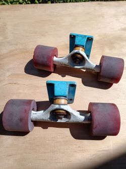Vintage Trucks with Wheels Set of 2