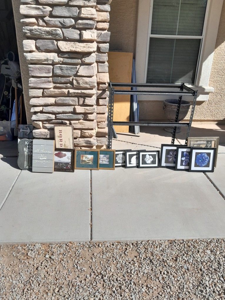 Framed Wall Art And Wood Signs Home Decor $5-$10 Each/Set See All Photos