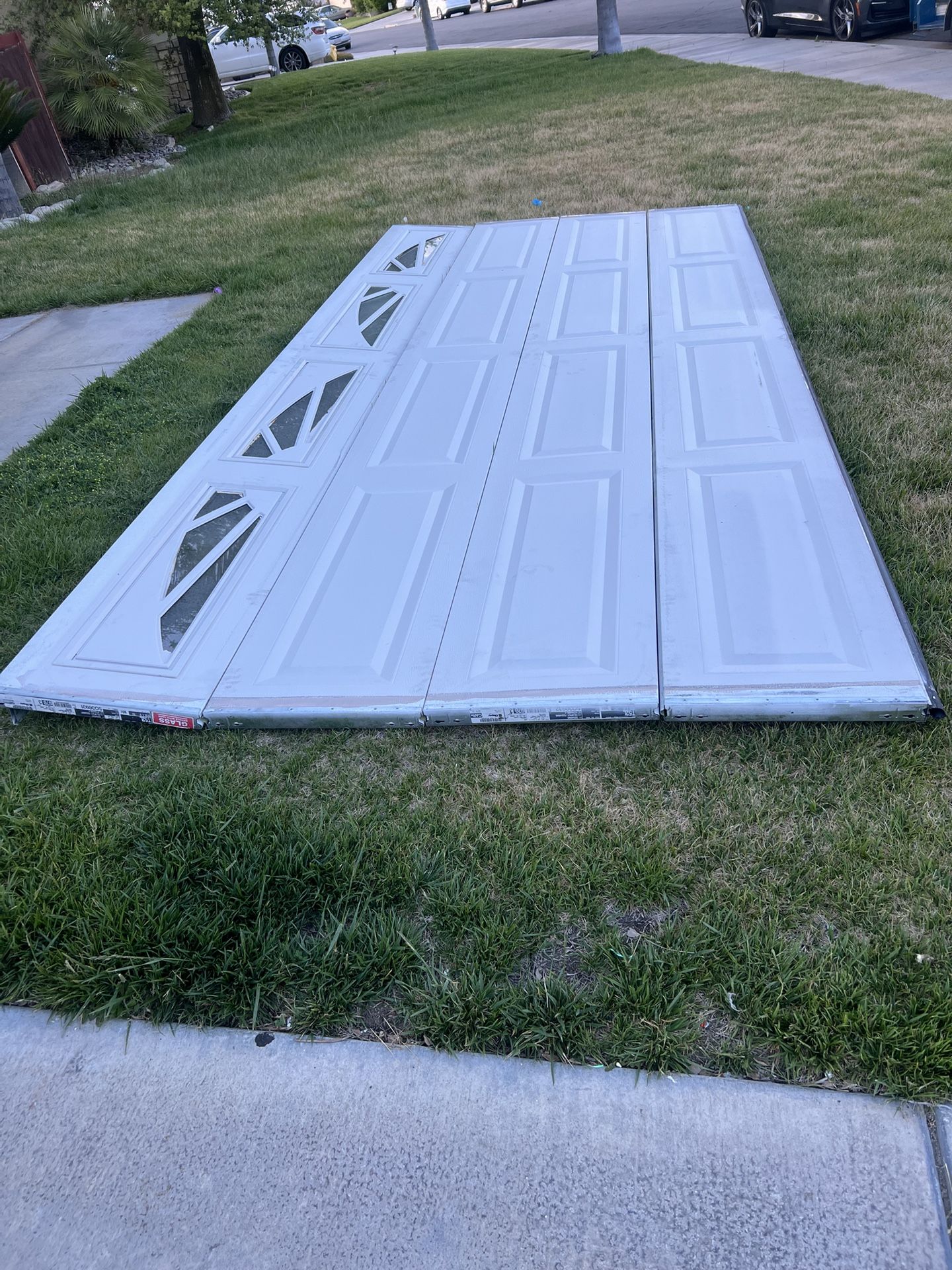 White Used Garage Door
