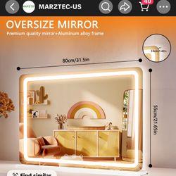 Oversized LED Vanity / Wall Mirror — Like New — Ready for Pickup