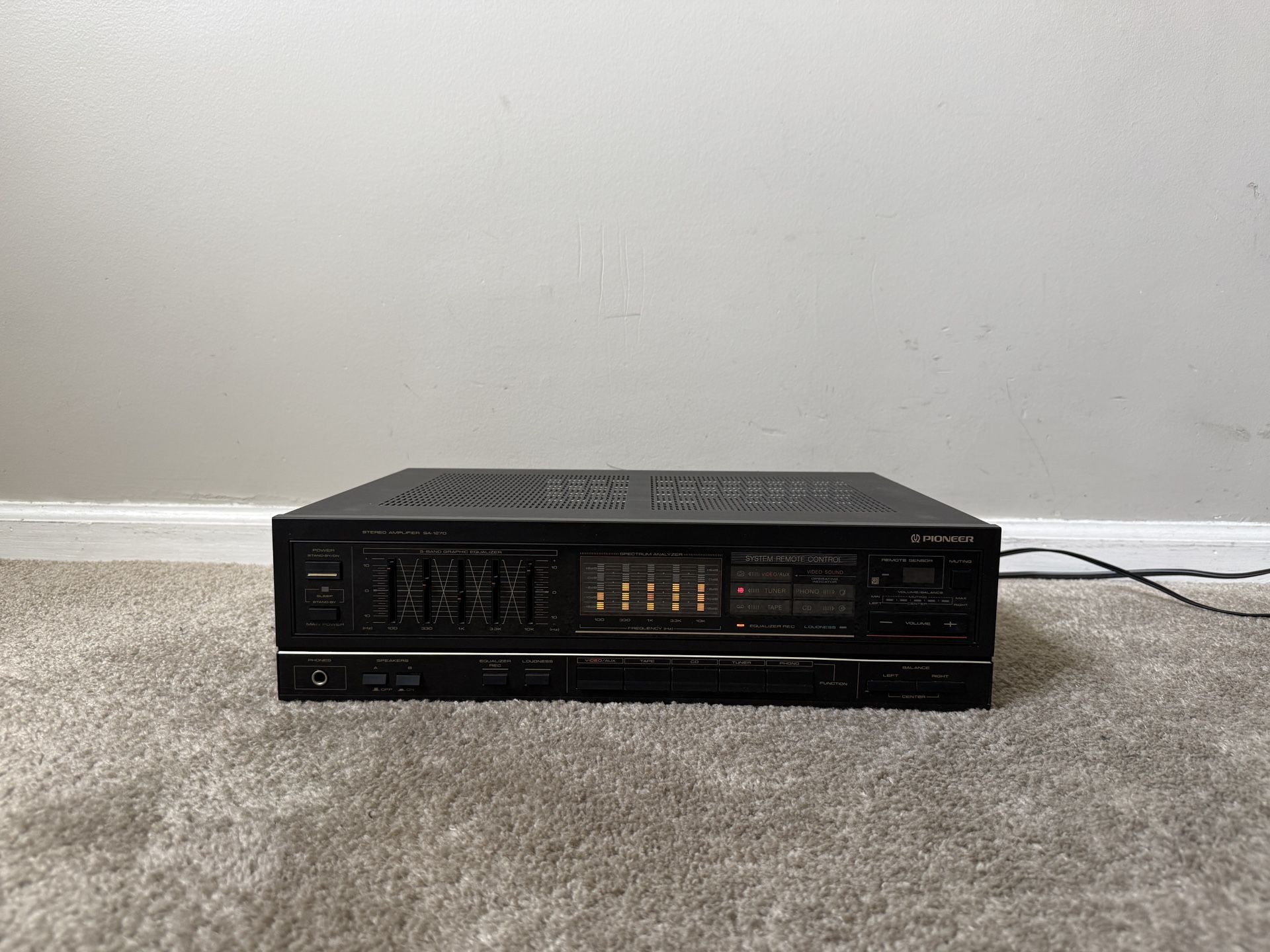 Pioneer SA-1270 Home Stereo Audio Vintage Integrated Amplifier