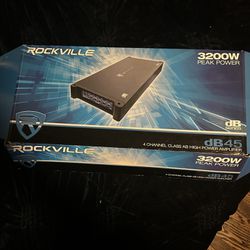 Rockville 3200w Peak Power 4 Channel Amplifier 