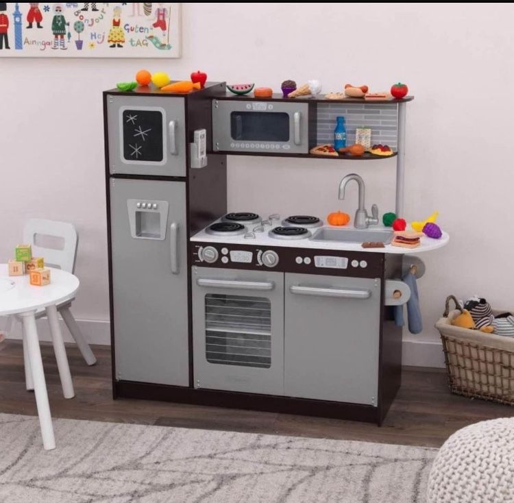 Wooden 30-Piece Play Kitchen for Kids, New in Box