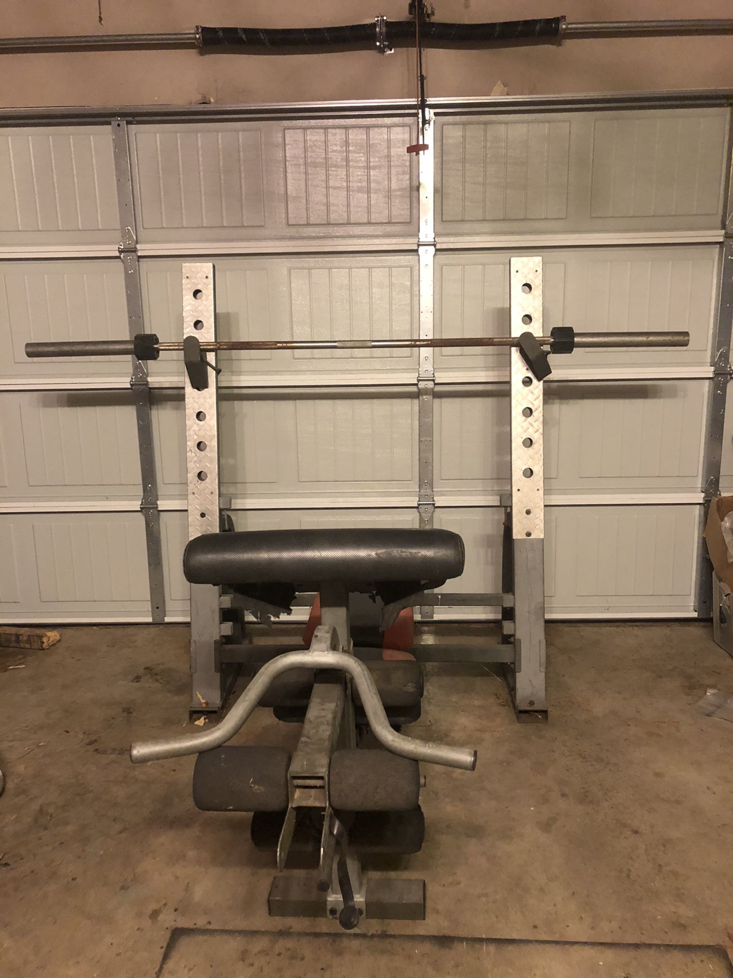Weight Bench/Squat (bar Included, no Weights)