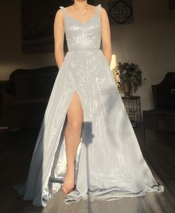 Light Blue Formal Bridesmaid Dress