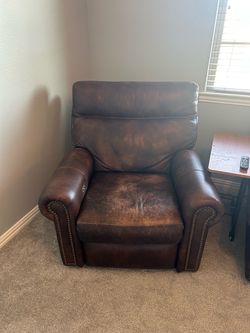 Texas Leather Interiors Power Reclining Sofa & Chair – $3,500