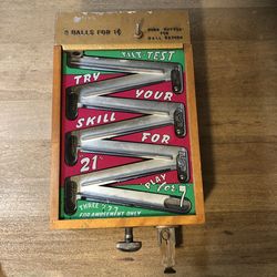 Vintage Coin Operated Arcade Trade Stimulator – Tilt Test Try Your Skill – Pre-Pinball Machine