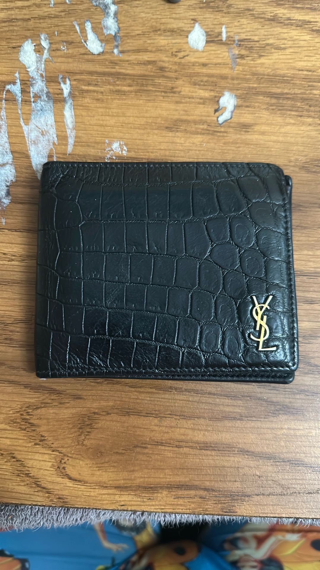 YSL Saint Lauren Wallet Men’s Crocodile