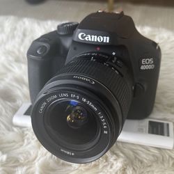 Canon EOS 4000D SLR Camera with Retractable Tripod
