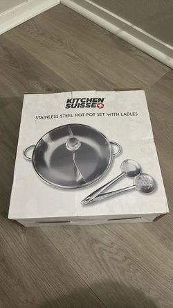 Kitchen Suisse Stainless Steel Hot Pot Set with Ladles