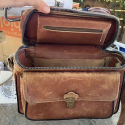 Cool Old Leather Camera Bag. 