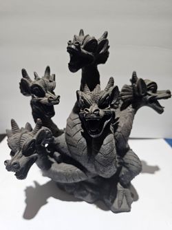 5 Headed Smoke Breathing Dragon Incense Burner Hydra 8.5"