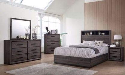 Brand New 4 PC Grey Bedroom Set