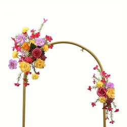 Colorful Artificial flower Garland Yellow Red And Purple Flowers, Roses, Birthday decoration 